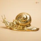 Arka Design Brassy Snail Handcrafted Brass Animal Sculpture for Elegant Home Décor