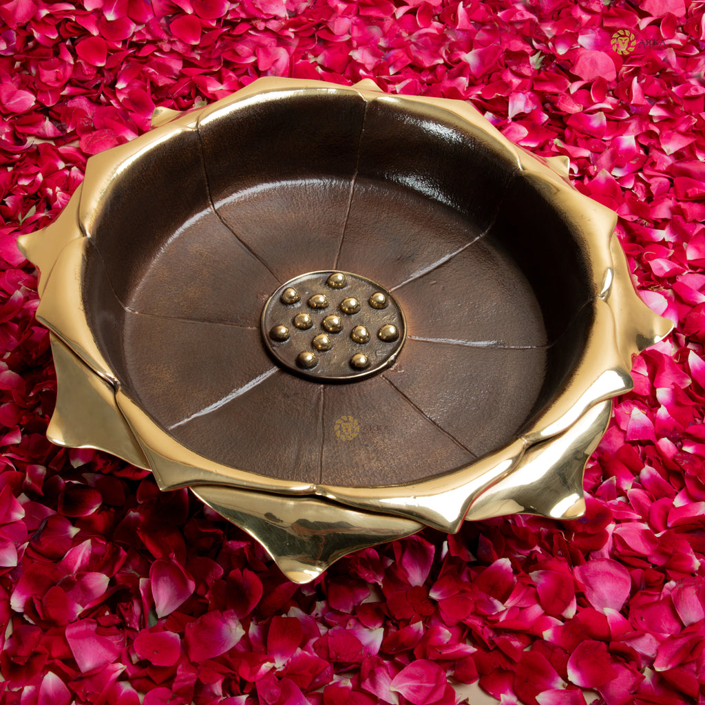 Arka Design Brass Urli – Handcrafted Traditional Decorative Urli Bowl for Luxury Home Décor