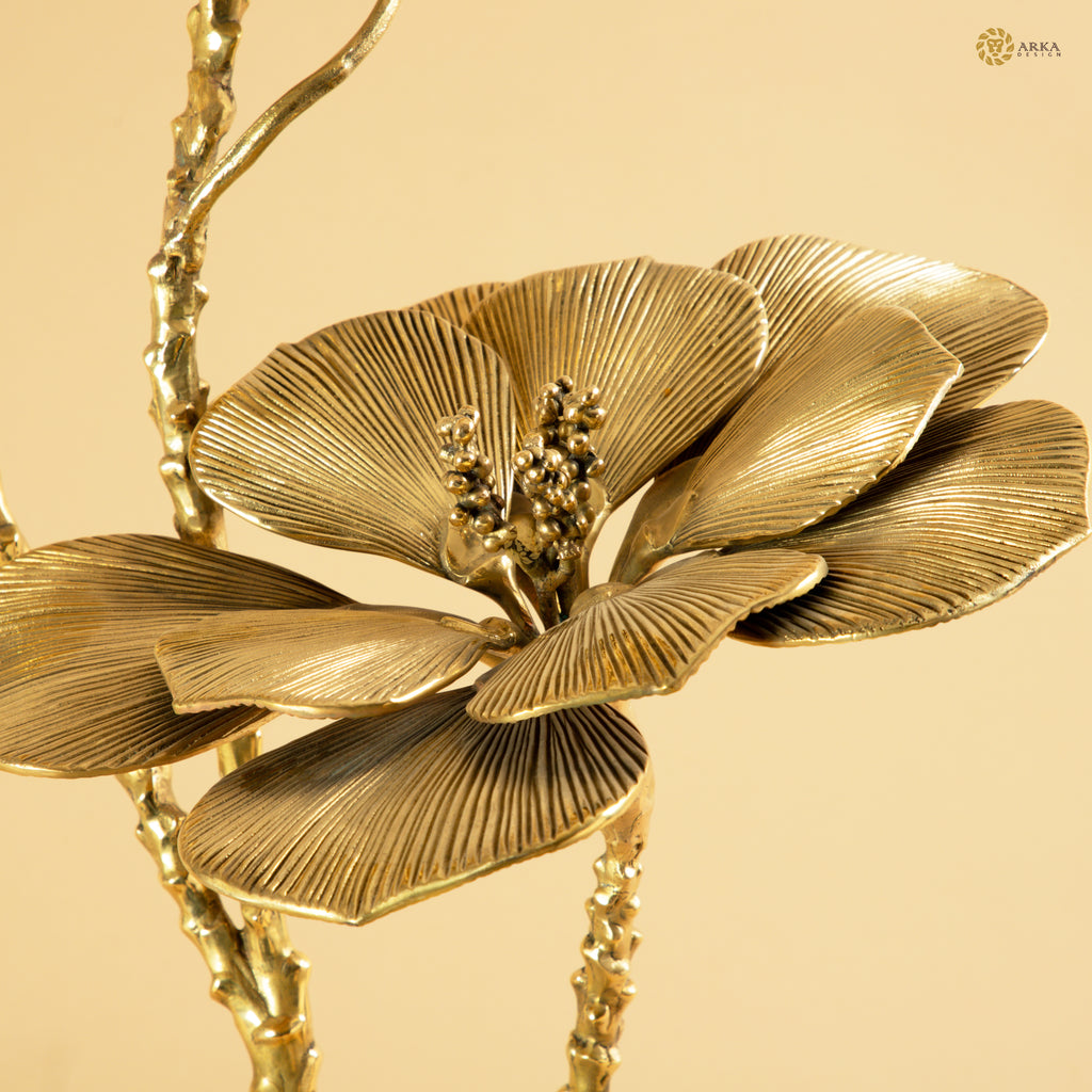 Arka Design Leaftal Long – Handcrafted Brass Leaf Sculpture for Luxury Home & Office Décor