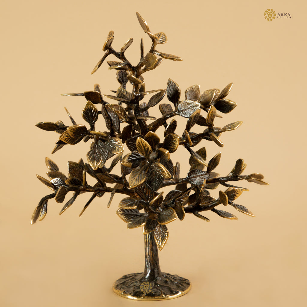 Arka Design Leafy Tree – Handcrafted Brass Tree Sculpture for Elegant Home Décor