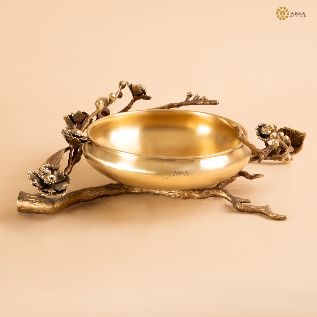 Arka Design Rose Bowl – Handcrafted Brass Floral Decorative Bowl for Luxury Home Décor