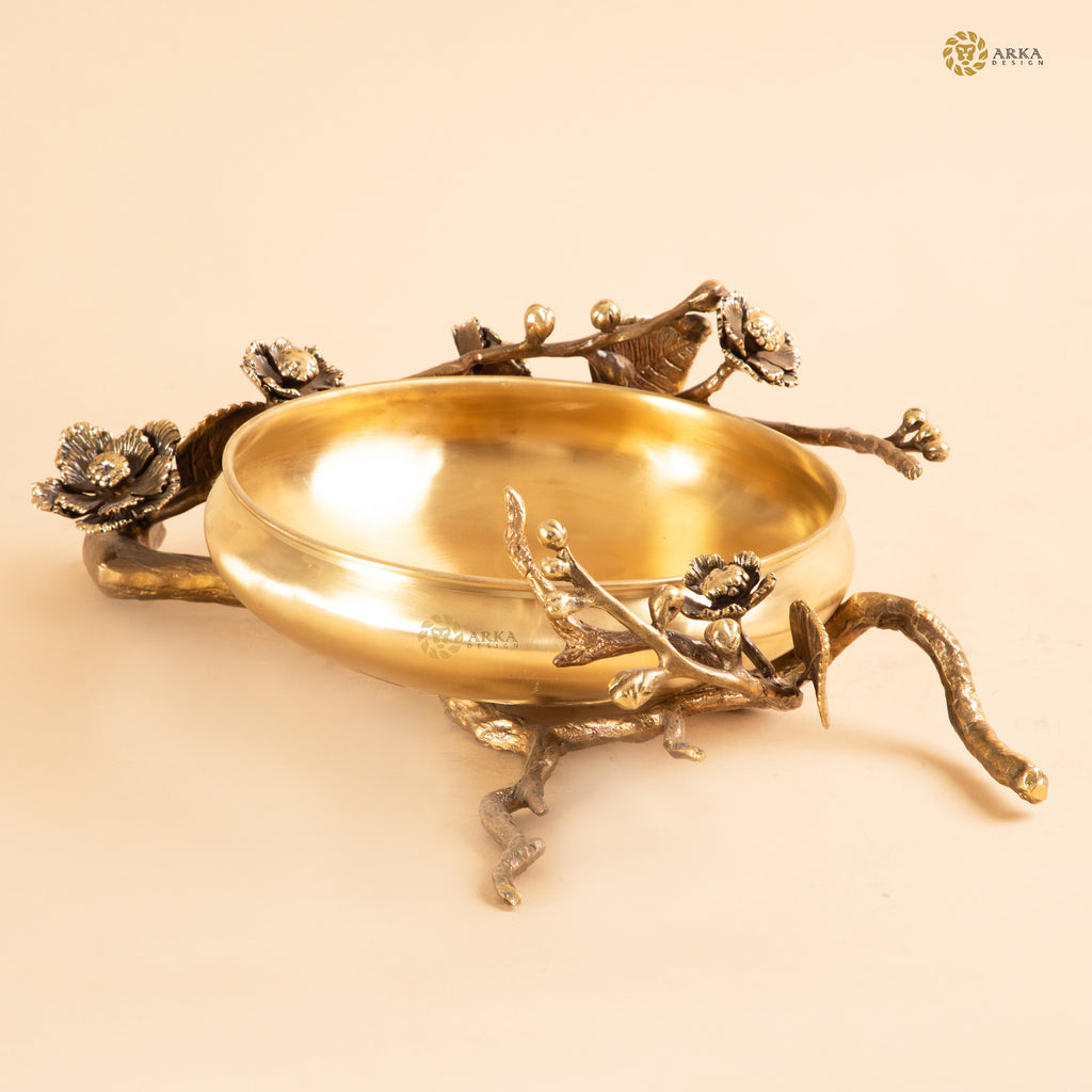 Arka Design Rose Bowl – Handcrafted Brass Floral Decorative Bowl for Luxury Home Décor