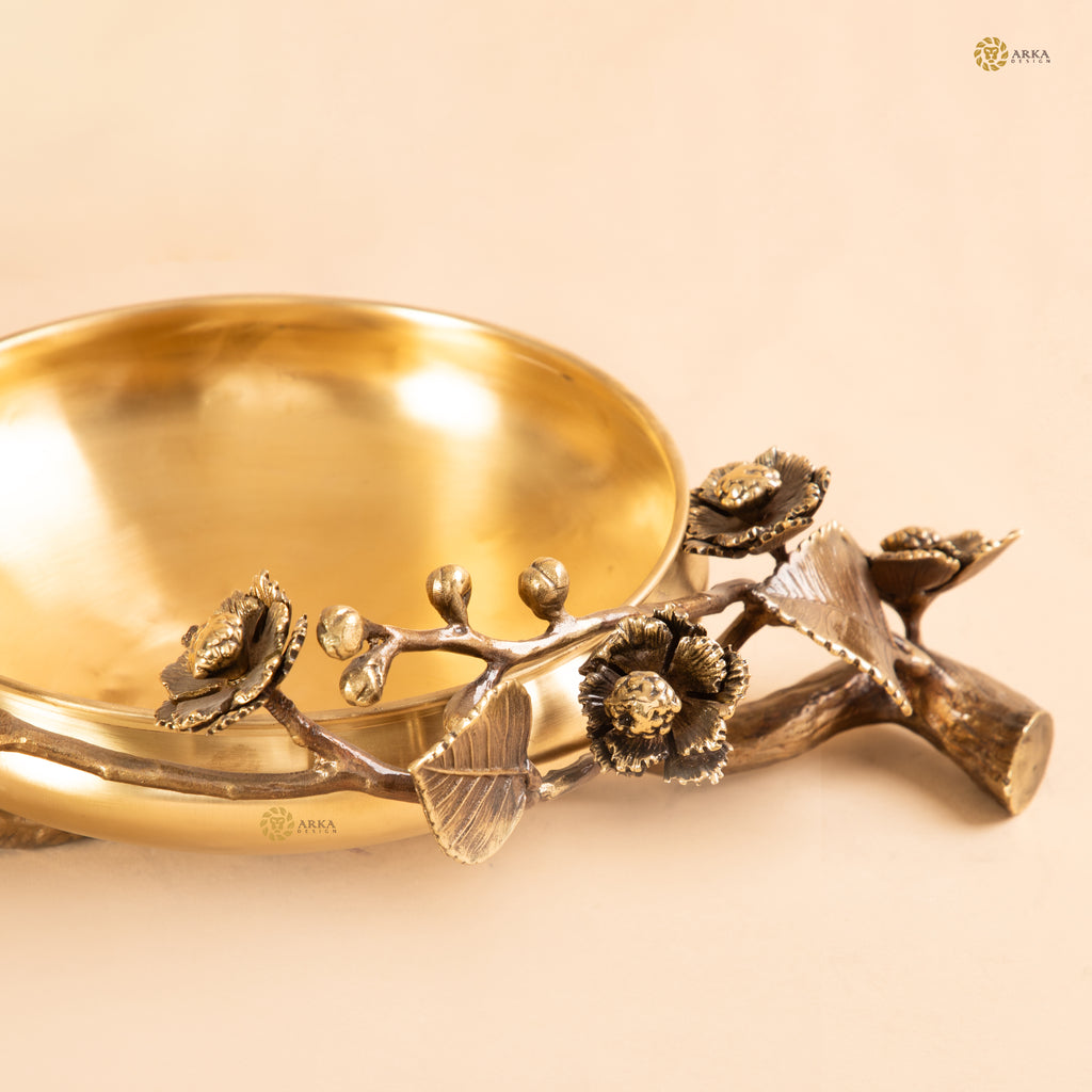 Arka Design Rose Bowl – Handcrafted Brass Floral Decorative Bowl for Luxury Home Décor