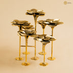 Arka Design Towering Bloom Handcrafted Brass Floral Sculpture for Luxury Home Décor
