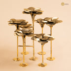 Arka Design Towering Bloom Handcrafted Brass Floral Sculpture for Luxury Home Décor