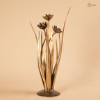 Arka Design Swaying Flower Handcrafted Brass Floral Sculpture for Elegant Home Décor