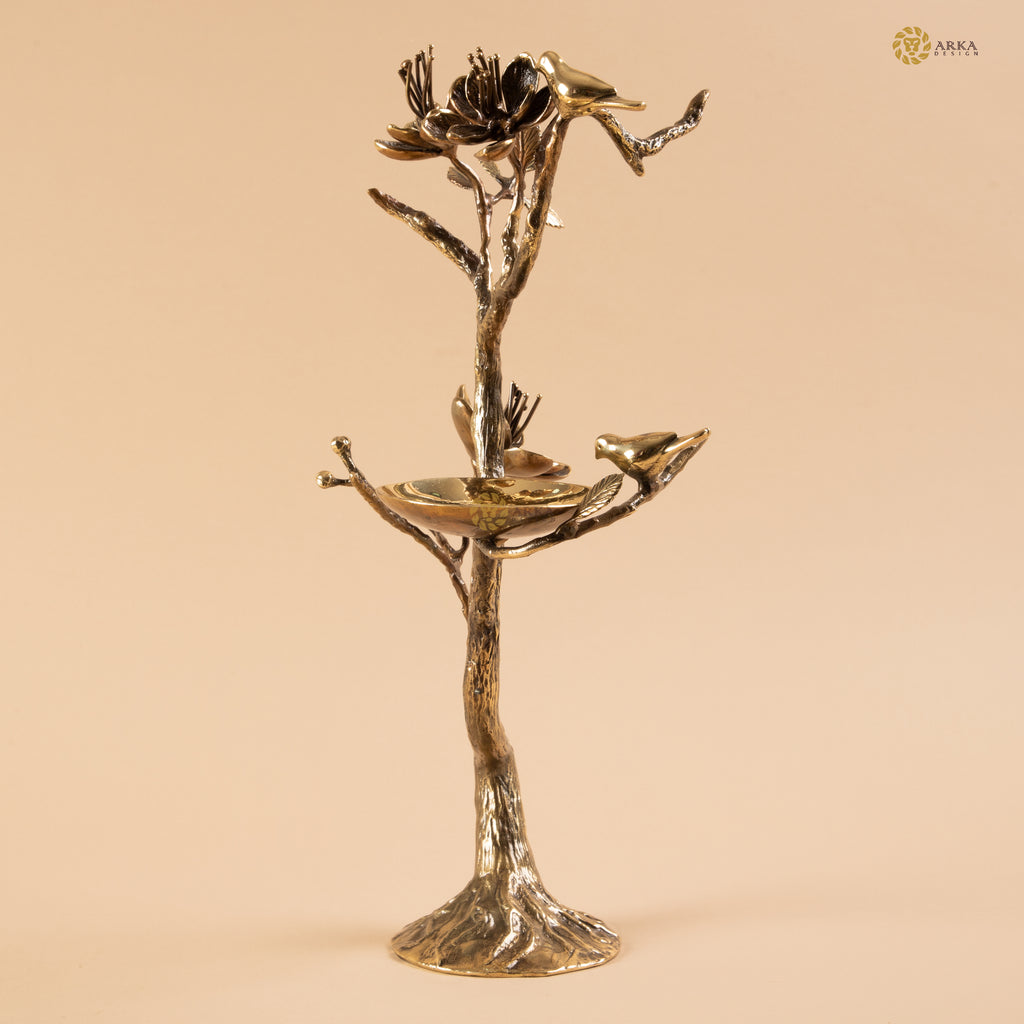 Arka Design Chocolate Stand Handcrafted Brass Decorative Stand for Luxury Interior.
