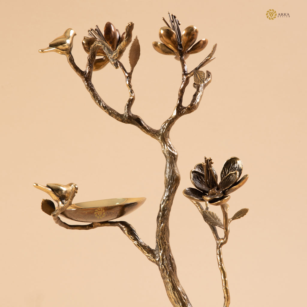 Arka Design Chocolate Stand Handcrafted Brass Decorative Stand for Luxury Interior.