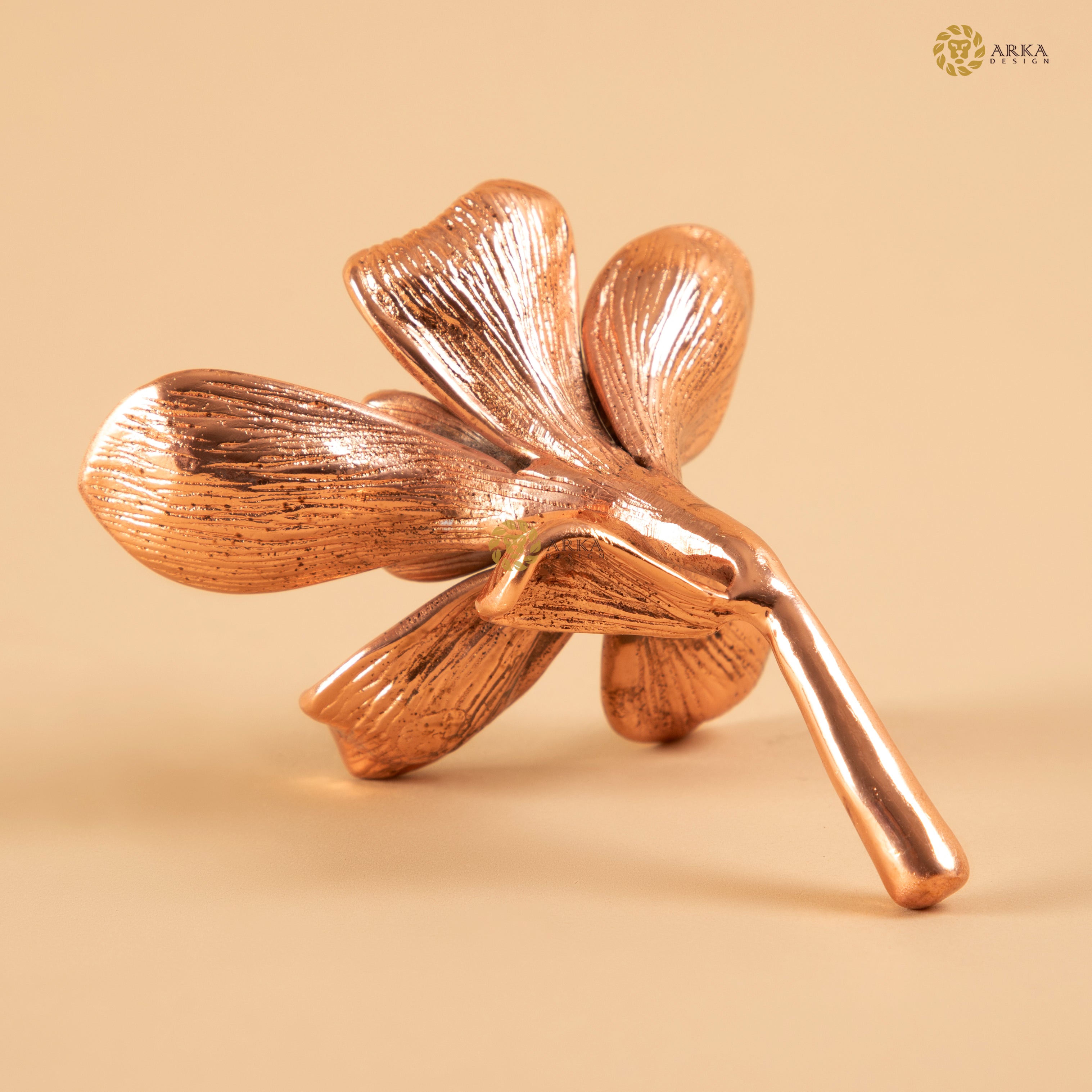Arka Design Pansy Flower Paper Holder – Handcrafted Brass Desk Accesso