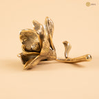 Arka Design Pansy Flower Paper Holder – Handcrafted Brass Desk & Table Accessory