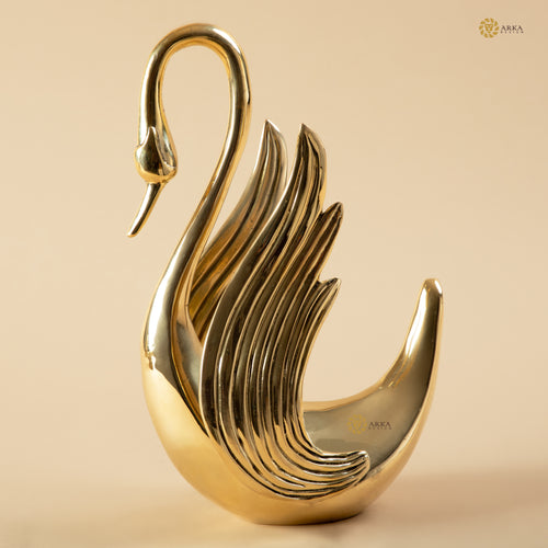 Aurum Swan brass swan sculpture by Arka Design