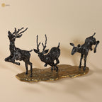 Arka Design Deers Ballet – Handcrafted Brass Deer Sculpture for Luxury Home Décor
