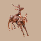 Arka Design Deerstride Handcrafted Brass Deer Sculpture for Luxury Home Décor