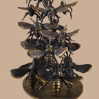 Arka Design Soaring Bees – Handcrafted Brass Bee Sculpture for Luxury Home Décor