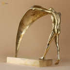 Arka Design Skimboarder – Handcrafted Brass Sports Sculpture for Luxury Home Décor