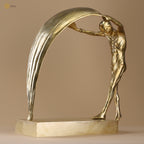 Arka Design Skimboarder – Handcrafted Brass Sports Sculpture for Luxury Home Décor