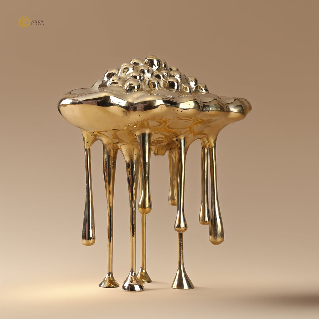 Arka Design Melting Earth – Handcrafted Brass Abstract Sculpture for Luxury Home Décor