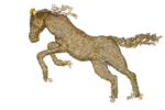 Horse Wall Art Brass Décor