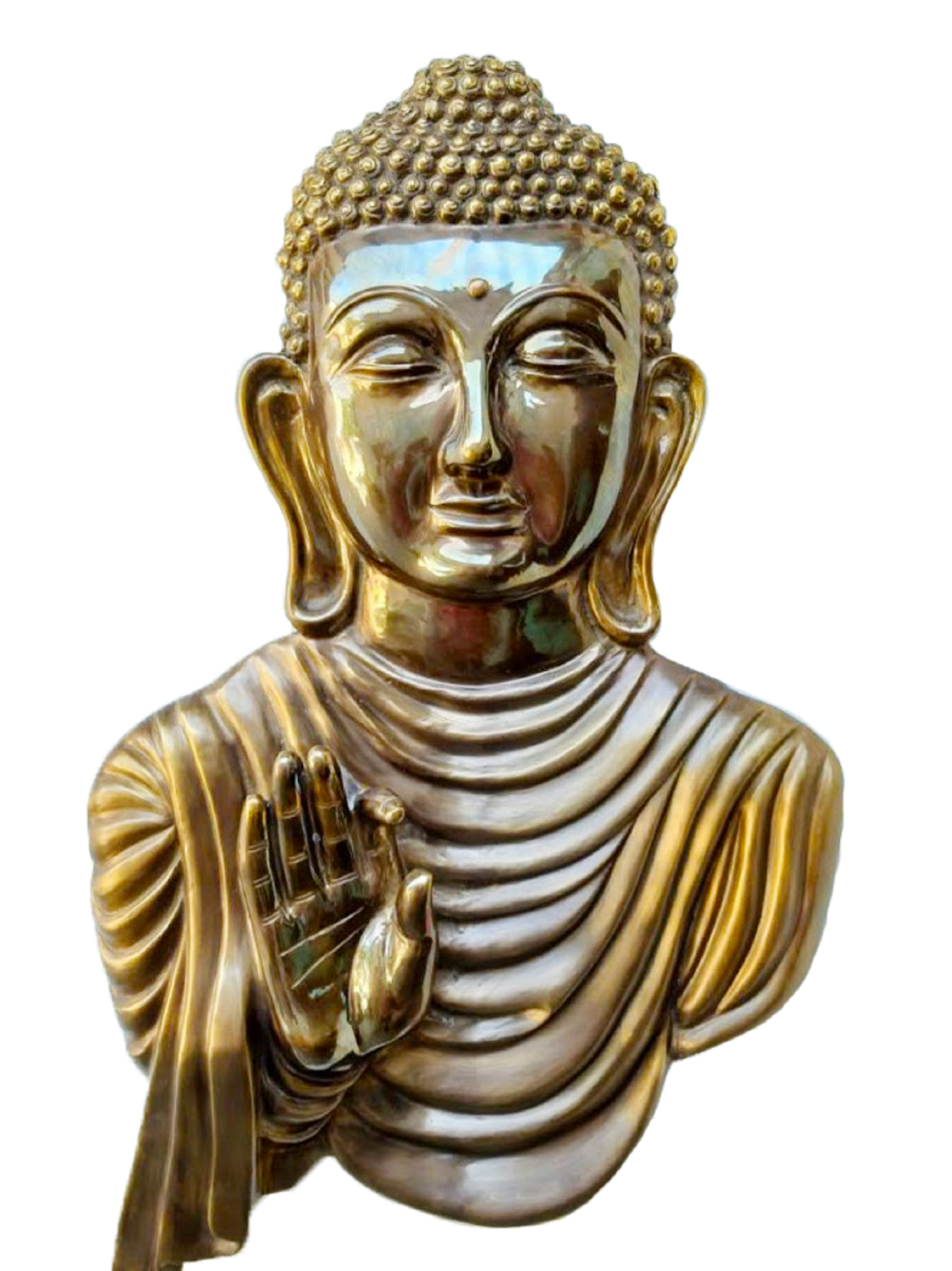 Buddha Wall Art Brass Décor