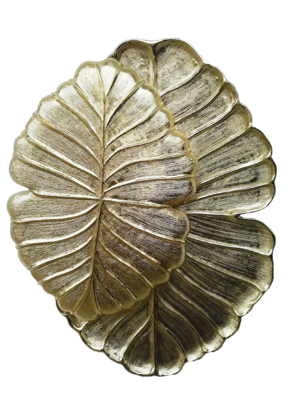 Leaf Wall Art Brass Décor