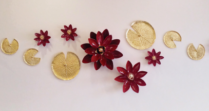 Lotus Wall Art Brass Décor