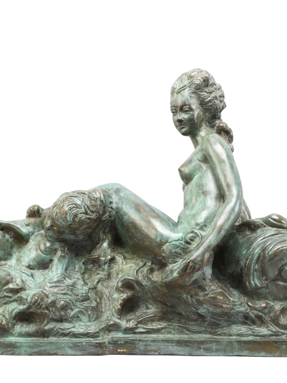 Beautiful Mermaid Rising From Sea Statue Sculpture