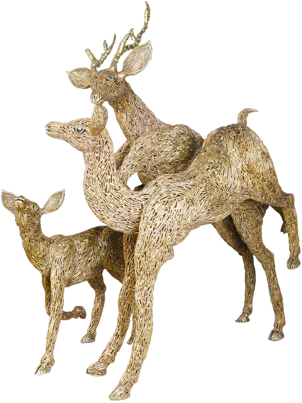 Brass Deer Sculpture