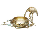 Thirsty Swan Brass Metal Art